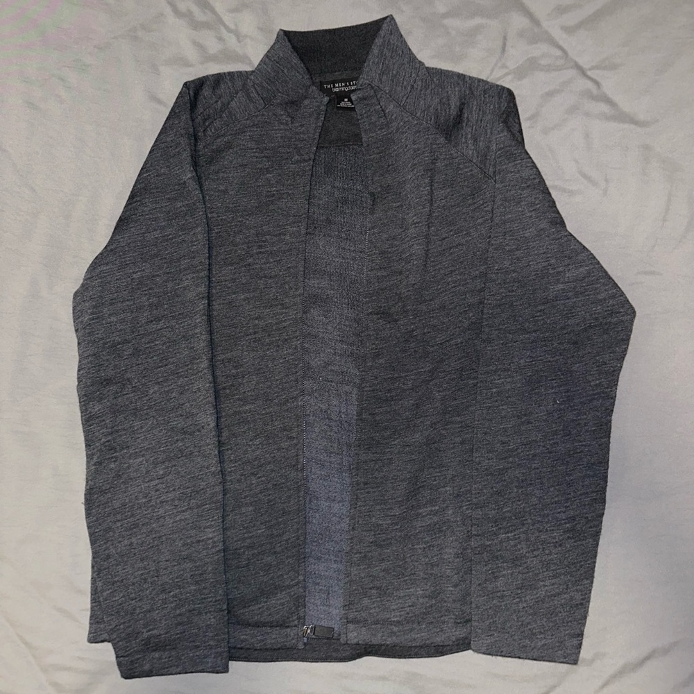 Dark Gray Full Zip Large Sweater / Sweatshirt
